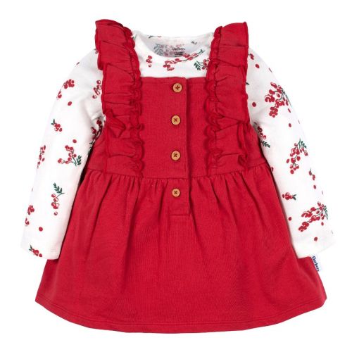 Gerber Baby Girls' Jumper & Top Set - Orange Leaves - Newborn - 2-piece