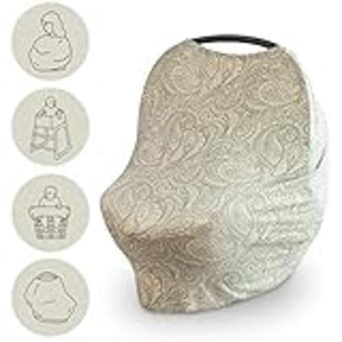 Copper Pearl Baby Car Seat Cover Canopy and Nursing Cover Multi-Use Stretchy 5 in 1 Gift Olive : Baby