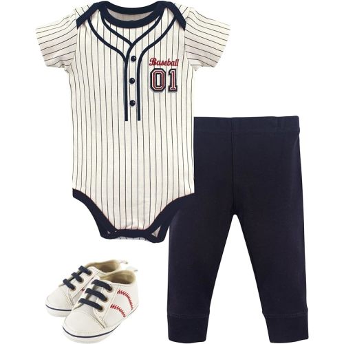 Little Treasure Unisex Baby Cotton Bodysuit, Pant and Shoe Set