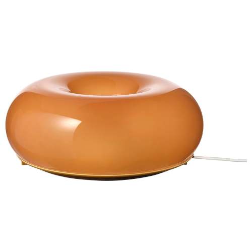 VARMBLIXT LED table/wall lamp - orange glass/round 12 "