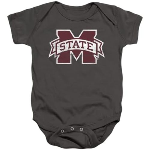 Mississippi State University Official Distressed Primary Unisex Infant Snap Suit for Baby