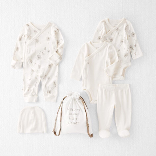 Baby 6-Piece Organic Cotton Hand-Picked Gift Set