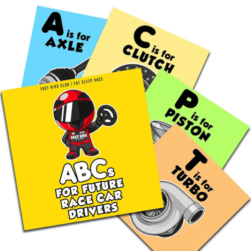 ABC's For Future Race Car Drivers Alphabet Book (Baby Book, Children's Book, Toddler Book)