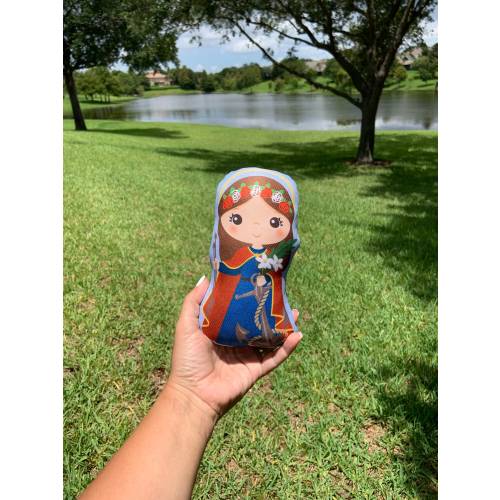 St Philomena Stuffed Doll, Saint Gift, Baptism, Catholic Gift, Gift, Genevieve Doll, Pillow Doll, Saint Philomena