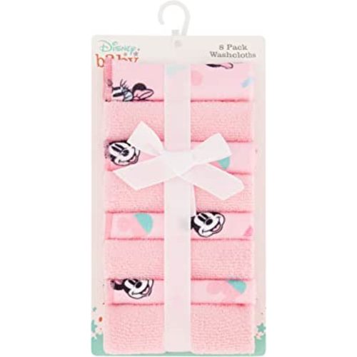 Cudlie Disney Baby Washcloths with Nursery Characters | 8 Pack of Kids Washcloths for Bath | Baby Shower Gifts and Baby Stuff for Newborns