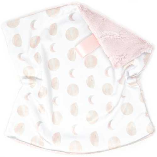 Lovey: Blush Moon Phases. Minky. Lovie. Baby Gift. Baby Sleep. Comfort Object. Soft. Night Sky. Moons. Celestial. Girl. Crescent Moon. Pink.