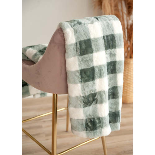 Buffalo Check Mist Plush Blanket