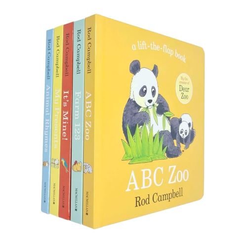 Rod Campbell Collection 5 Books Set (It's Mine, My Presents, ABC Zoo, Farm 123, Animal Rhymes)