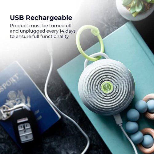 Yogasleep Hushh Portable White Noise Sound Machine For Baby, 3 Soothing Natural Sounds With Volume Control, Compact Size, Noise Canceling For Sleep Aid, Office Privacy, & Meditation, Registry Gift - 1 Pack