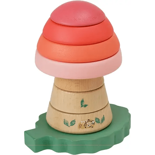 Manhattan Toy Folklore Fun-gi Magnetic Wooden Toadstool Shaped Stacking Toy for Babies 12 Months and Up