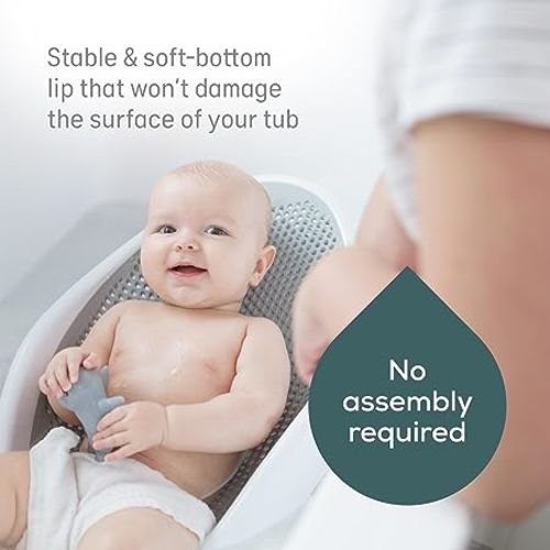 Angelcare Baby Bath Support (Grey) | Ideal for Babies Less Than 6 Months Old - 1 Count (Pack of 1)