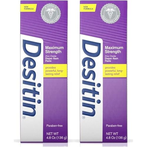 WSED Maximum Strength Baby Diaper Rash Cream with 40% Zinc Oxide for Diaper Rash Relief & Prevention (2 Pack)