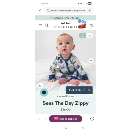 Seas The Day Zippy – Little Sleepies