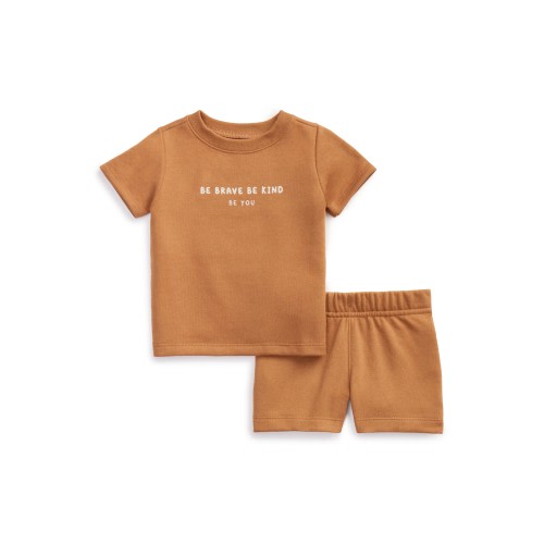Garanimals Baby Short Sleeve French Terry T-Shirt & Shorts Outfit Set, Sizes 0-24 Months