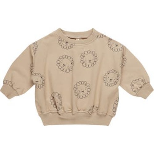 Lion Print Cotton Fleece Sweatshirt, 6-12M
