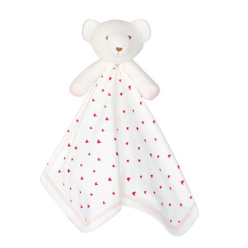 Bear Blanket Friend - Red Hearts