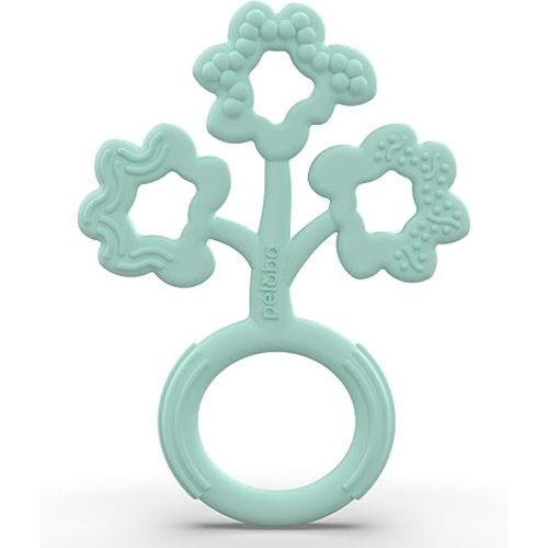 Baby Teething Toys - Made in The USA - Medical Grade Silicone Baby Teether for Newborns, Infants & Toddlers - CSPIA Certified - Multiple Textures - Freezer & Dishwasher Safe