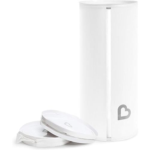 Munchkin® Toss™ Portable Disposable Diaper Pail, Holds up to 90 Newborn Diapers, 3 Pack, White
