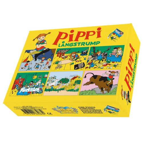 nan - close up view                                         Pippi Longstocking Wooden Block Puzzle (12 pcs) - wood Games for open-ended play - Title: Default Title                                                                             nan - close up 