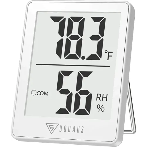 DOQAUS Digital Hygrometer Indoor Thermometer Humidity Gauge Room Thermometer with 5s Fast Refresh, Accurate Temperature Humidity Meter for Home, Office, Babyroom, Greenhouse (White)