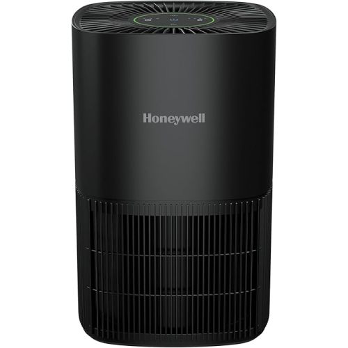 Honeywell Allergen Plus Compact HEPA Air Purifiers for Bedroom with 3-in-1 Filter, Smoke & Odor Reducer, Air Quality Sensor with Auto Mode, Up to 530 Sq ft Coverage, Black, HPA125B