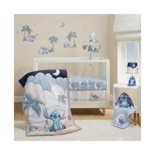 Baby Disney Stitch 3-Piece Blue Nursery Crib Bedding Set