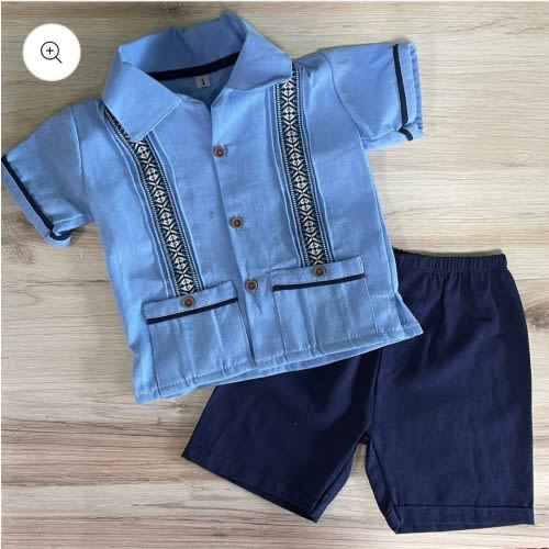 Toddler Boy Guayabera and Short Sets - Double Pocket – Camelia Mexican Boutique