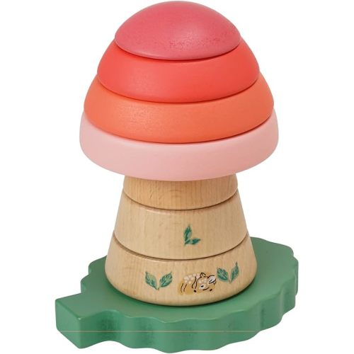 Manhattan Toy Folklore Fun-gi Magnetic Wooden Toadstool Shaped Stacking Toy for Babies 12 Months and Up