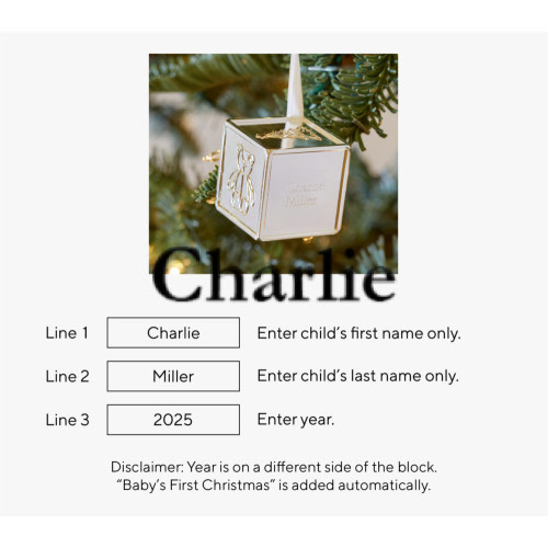 Baby's First Block Ornament