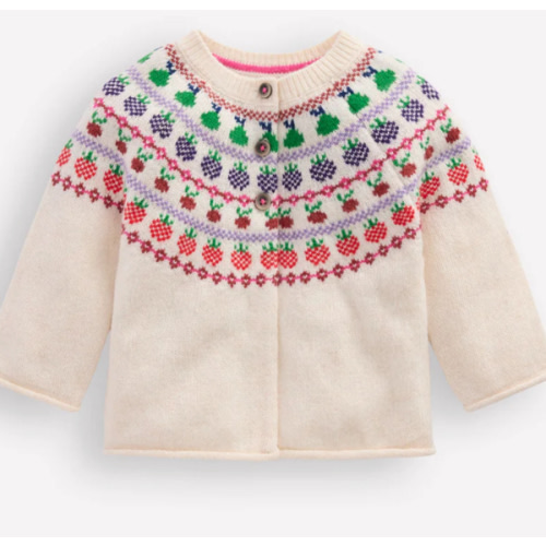 Fair Isle Cardigan-Multi Fruit