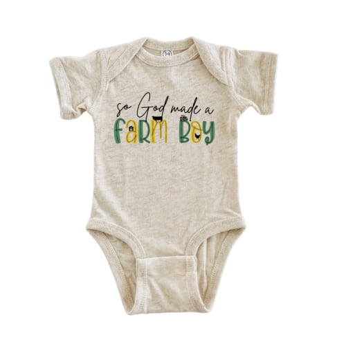 So God Made a Farm Boy Onesie