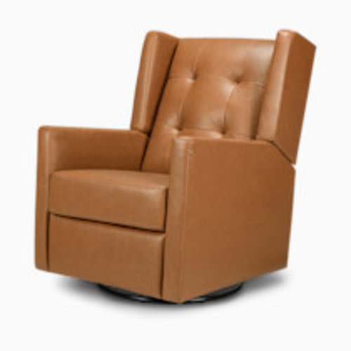 daVinci Maddox Recliner and Swivel Glider - Vegan Tan Leather