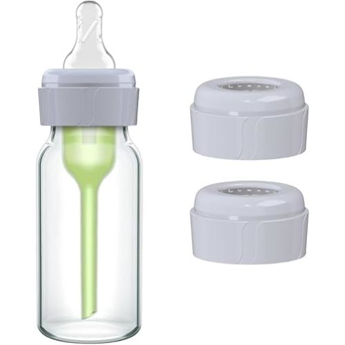 Replacement Baby Bottle Nipple Ring Collars for Dr. Brown's Narrow Bottles 4oz & 8oz | 1 Count(Pack of 2) BPA Free | Plastic & Glass Bottles | Mess-Free No Leak or Spills
