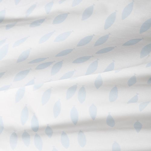 Fitted Crib Sheet - School of Fish Light Blue and White