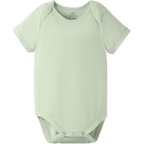 Short Sleeve Unisex Baby Bodysuits, Stylish, Comfortable Ultra Soft Rayon Made From Bamboo Material