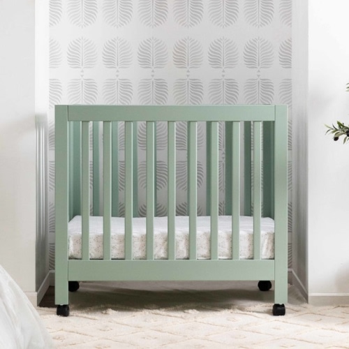 babyletto Origami Mini Crib - Sage Green