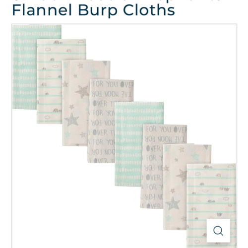 8-Pack Neutral Elephants Flannel Burp Cloths – Gerber Childrenswear