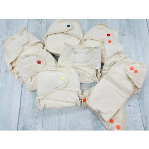 MamaBear Quick Dry NEWBORN/Preemie Fitted Diaper - Organic Cotton or Organic Bamboo - You choose closure