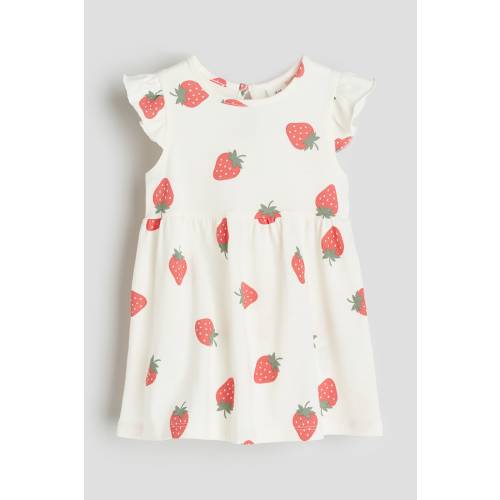 RUFFLE-TRIMMED JERSEY DRESS