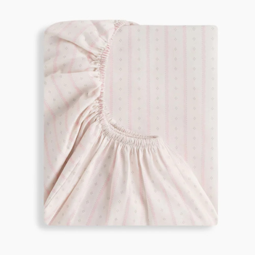 Petal Scallops Crib Sheet - Pink | Gooselings