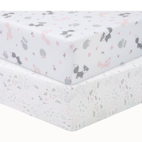 Sammy & Lou Lots Of Fox Microfiber Crib Sheet - 2pk