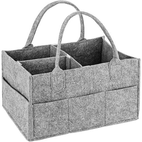 MaidMAX Baby Diaper Storage Basket, Baby Diaper Caddy, Portable Organizer Baby Gifts, Wipes Bag, Babies, Grey : Amazon.it: Baby Products