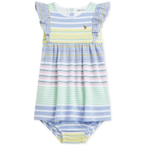 Baby Girls Ruffled Striped Shirtdress