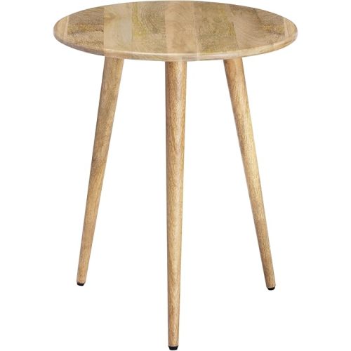 MH London Side Table - Konak End Table. Exclusively Designed Hand-Crafted Small Nightstand. Solid Wood Round End Table. Contemporary Accent Table for Bedrooms, Living Rooms and Home Office