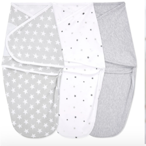 aden + anais twinkle baby cotton easy swaddle size 0-3 months