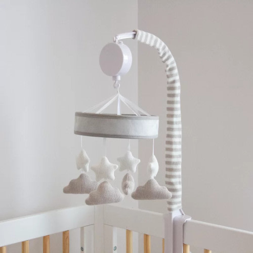 LivingTextiles Baby Stars Knitted Musical Mobile
