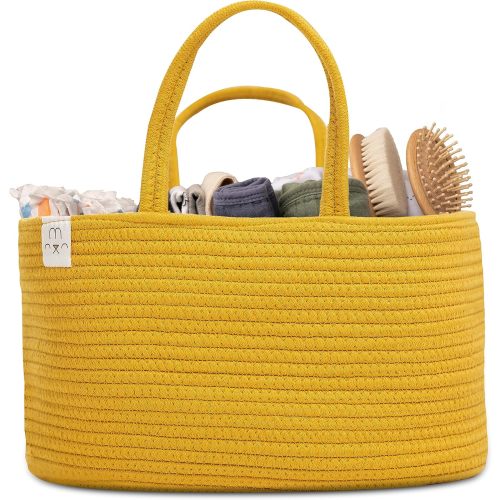 Rope Diaper Caddy Organizer in Harvest Gold