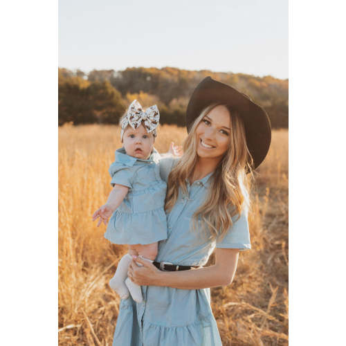 Light Denim Pearl Snap Dress (Infant-Adult) – Cowkid Clothing Company