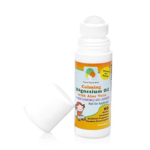 Magnesium Oil Roller for Kids – Calming Roll-On with Aloe Vera, Roman Chamomile & Lavender, Soothing Support for Anxiety, Nervousness & Hyperactivity, 3 fl oz