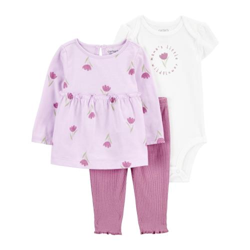 Carter's Child of Mine Baby Girl Outfit Set, 3-Piece, Sizes 0/3-24 Months